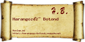 Harangozó Botond névjegykártya